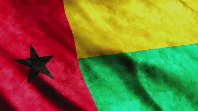 Guinea Bissau 3D waving flag.