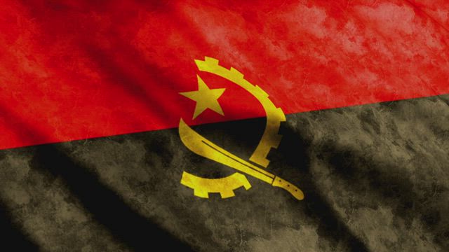 Angola flag in full screen, 3D render.