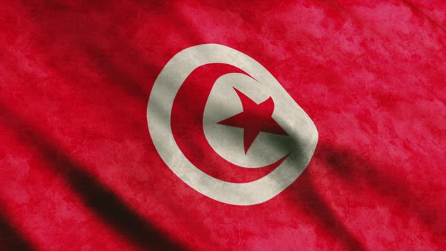 Tunisia flag, full screen.