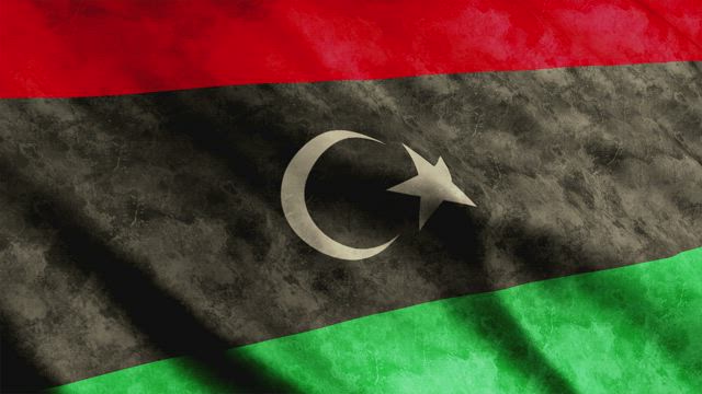 Libya flag, full screen.