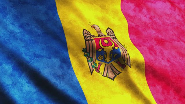 Moldova flag, 3D render.