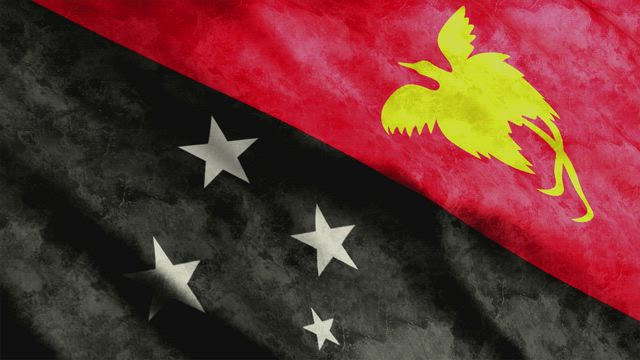 Papua New Guinea 3D flag.
