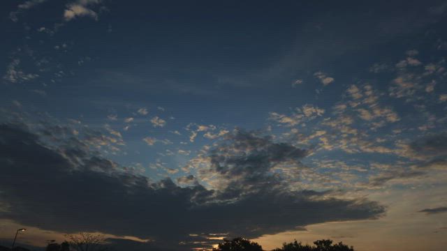 Sunrise breaking through the clouds.