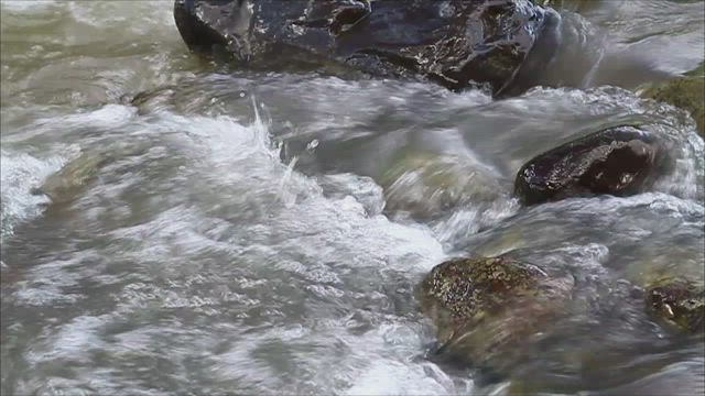 Rocks in a fast running stream.