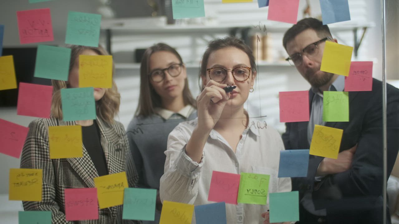 A diverse team in a workplace planning meeting