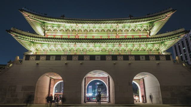 Gwanghwamun Gate in South Korea.