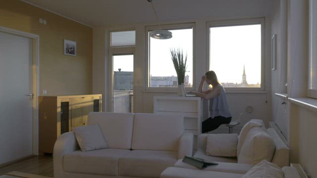 Working from home during the day.