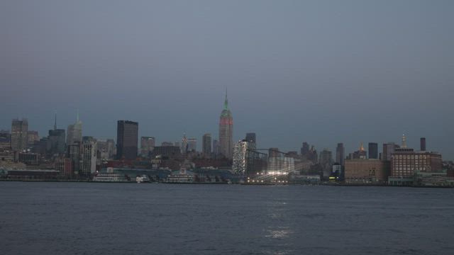 Bright lights from New York.