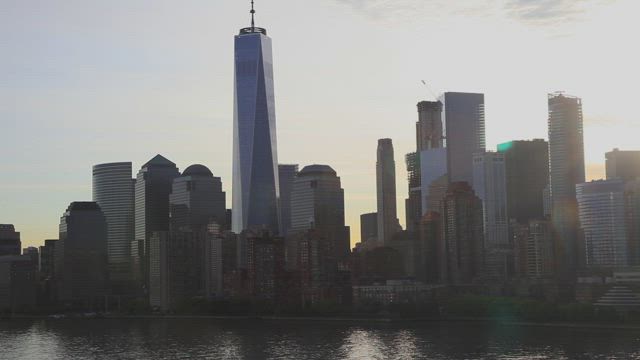 Morning in Manhattan over the Hudson.