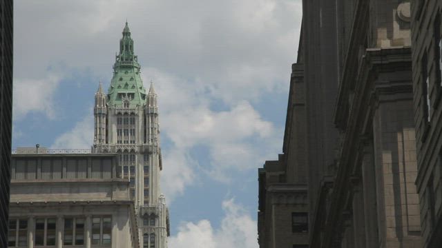 Looking between buildings in NYC.