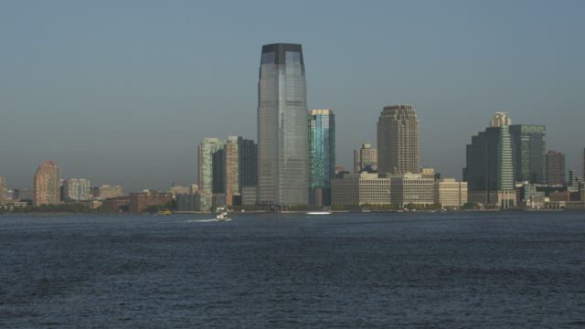 View from a boat on the Hudson.