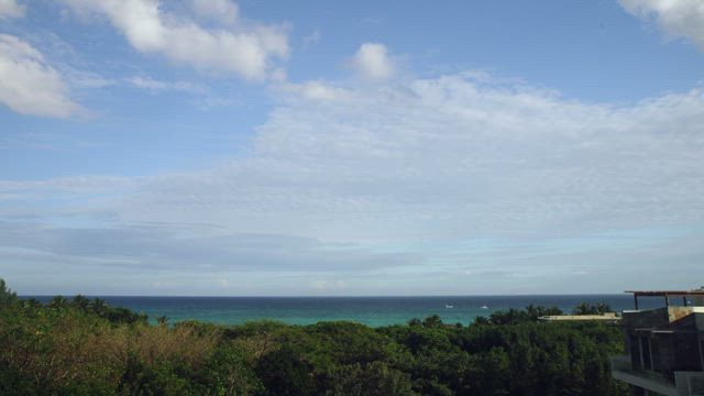 Looking out towards the Caribbean Sea.