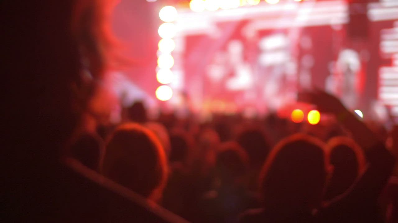 Watching a pop concert - Free Stock Video