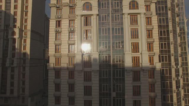 Elegant apartment buildings.