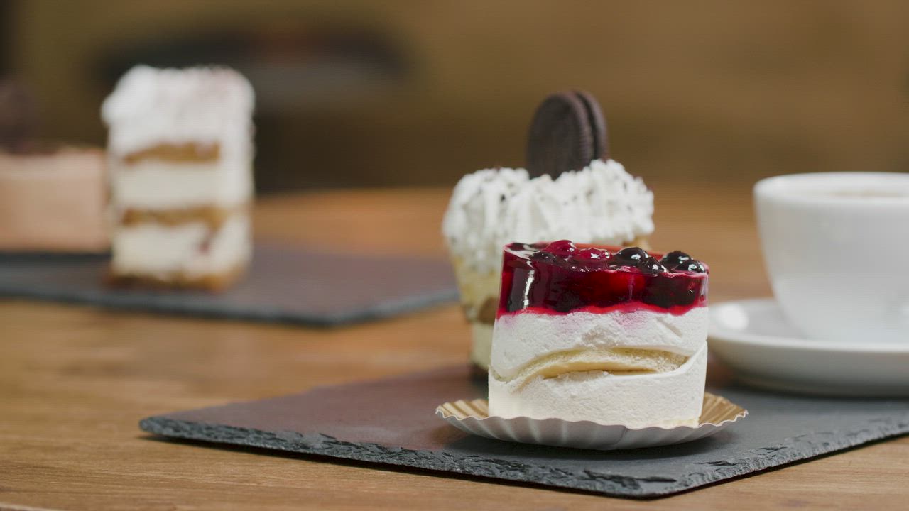 Luxury cakes with tea - Free Stock Video