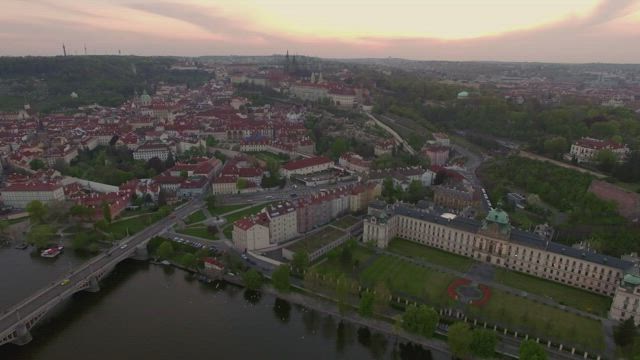 Looking out across Prague.