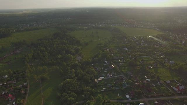 Rural houses in Russia.