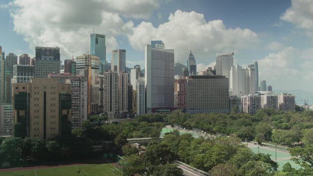 Clouds high above Hong Kong.