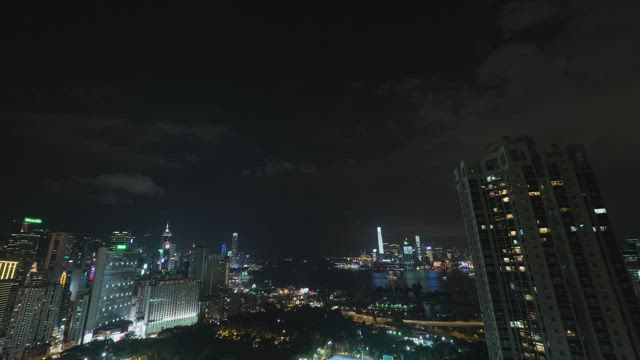 Beautiful lights throughout Hong Kong.
