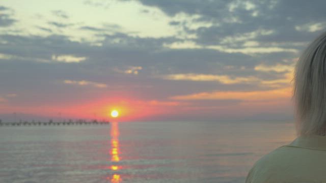 Couple preparing to watch the sunset.