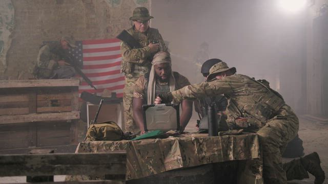 Squad working from a bunker.