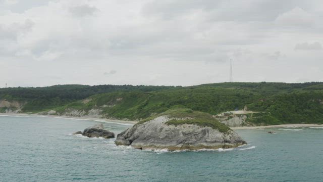 Overcast day over the coast.