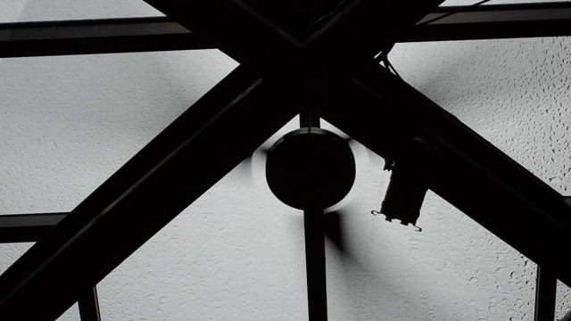 Fan spinning quickly.