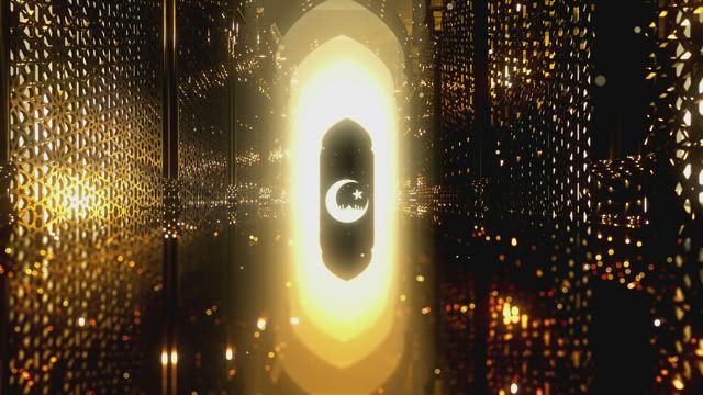 Video about the night of Ramadan, 3D animation.