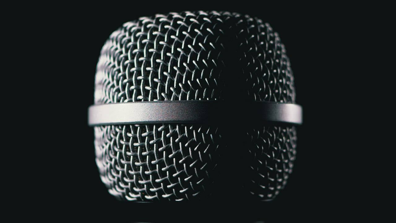 Microphone close up spinning - Free Stock Video