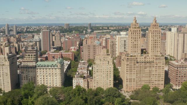 Buildings along Central Park in New York City.