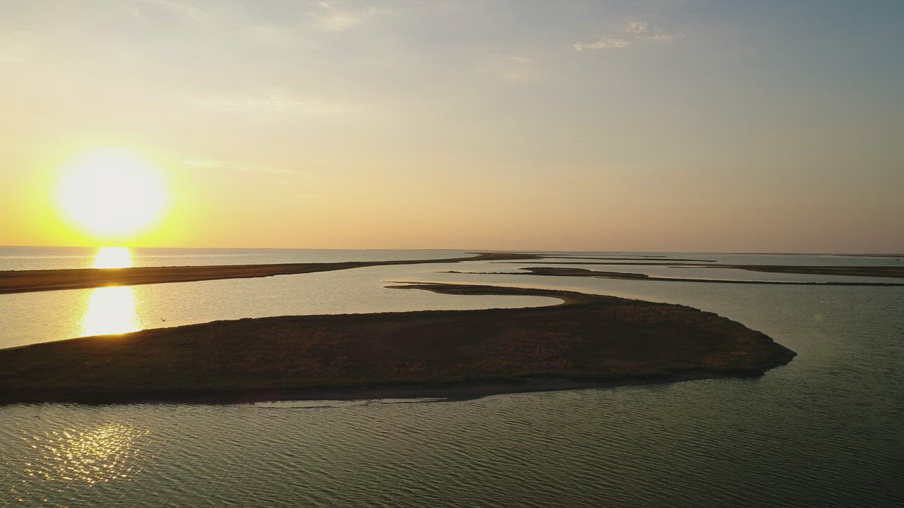 Small archipelago during sunset - Free Stock Video