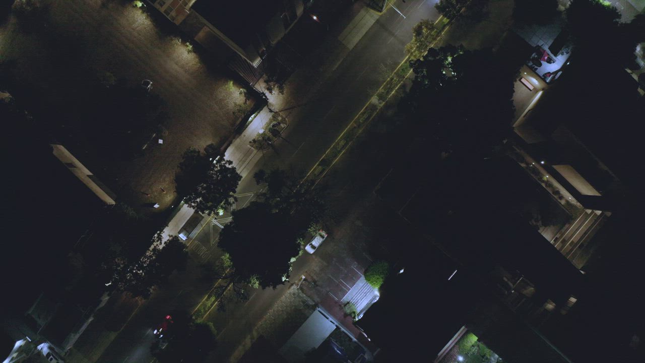 Aerial view of street with car traffic - Free Stock Video