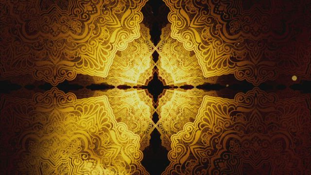 Rotating Golden Islamic Patterns.