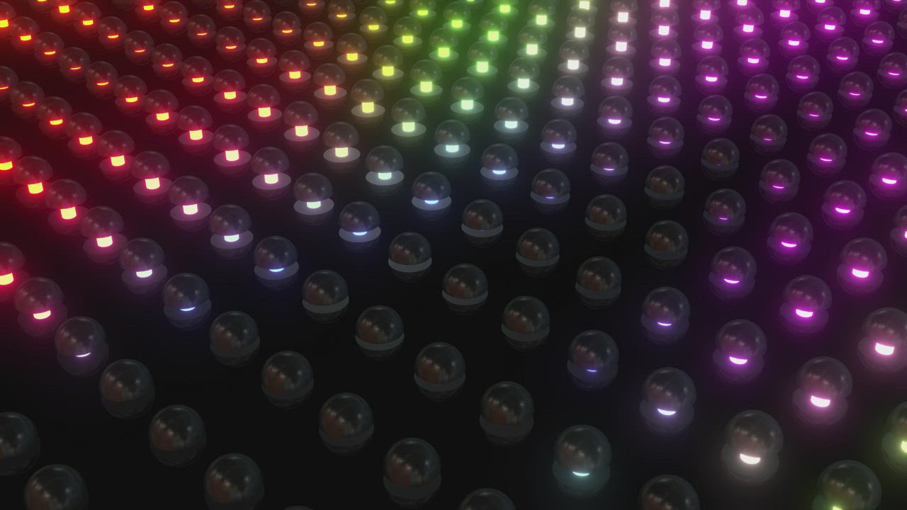 Surface covered with many illuminated buttons - Free Stock Video