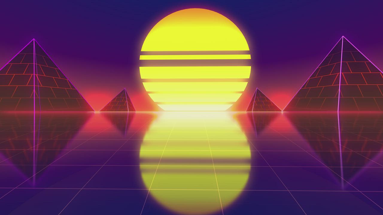 Going toward the sun on a cyberpunk world - Free Stock Video