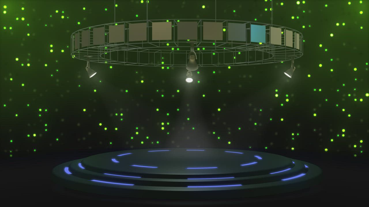 Rotating dance floor in an empty purple space Free Stock Video