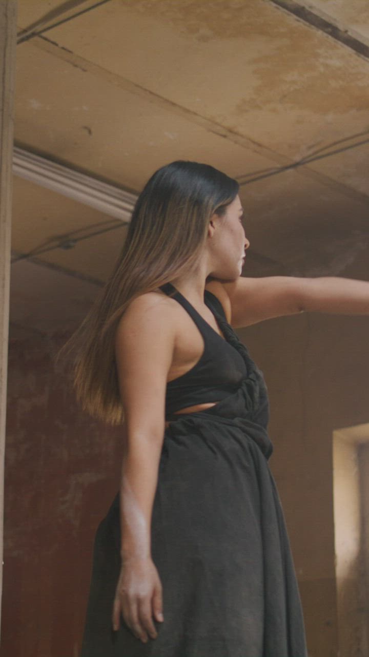 Low tracking view of a contemporary dancer - Free Stock Video