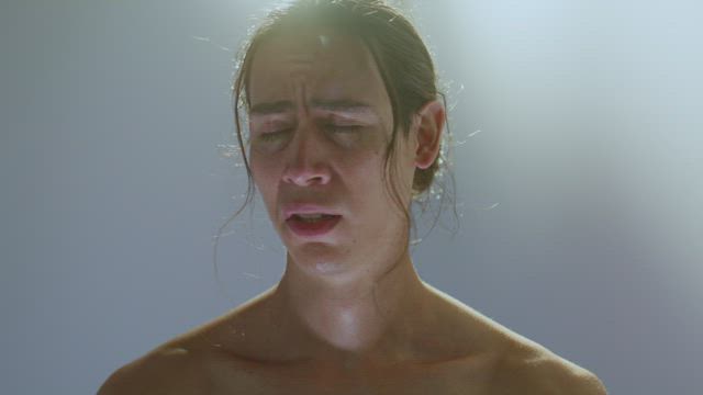 Portrait of a sad man.
