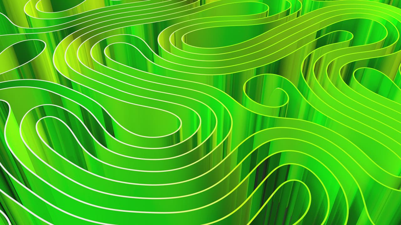 Bright green colorful pattern moves slowly - Free Stock Video