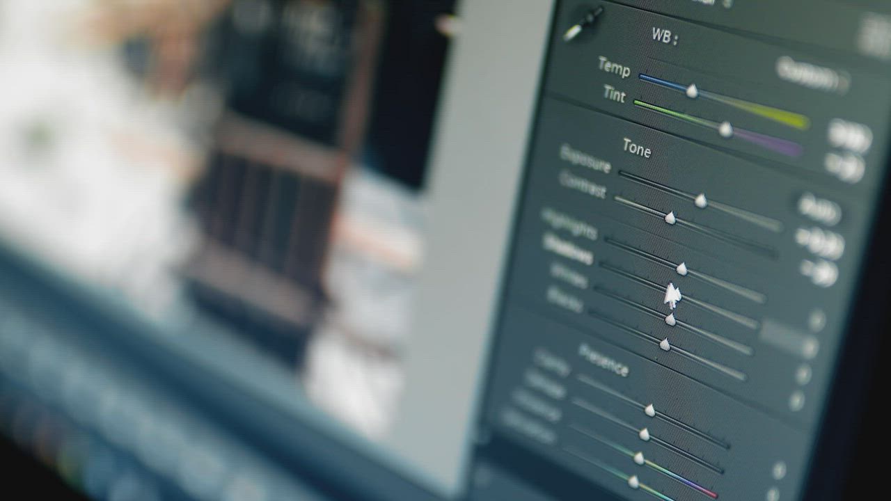 Color correction close up of the process - Free Stock Video