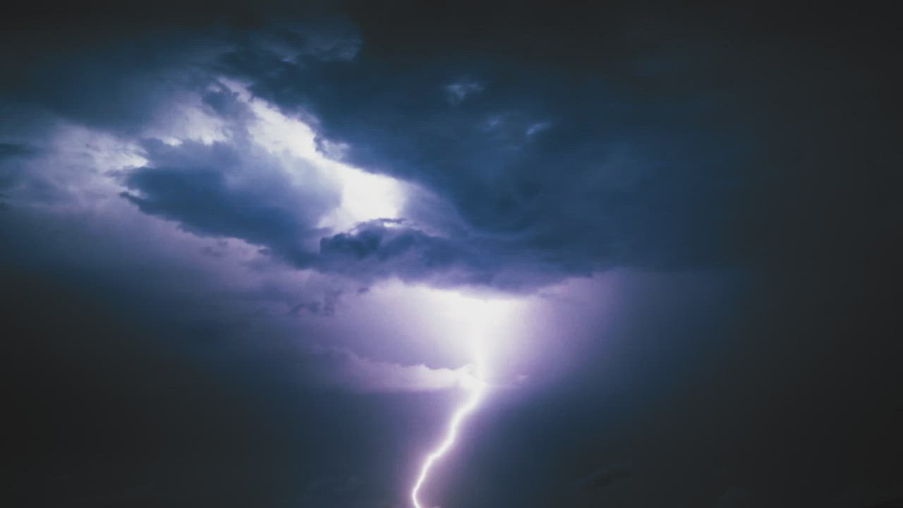 Lightning Strike and thunders - Free Stock Video