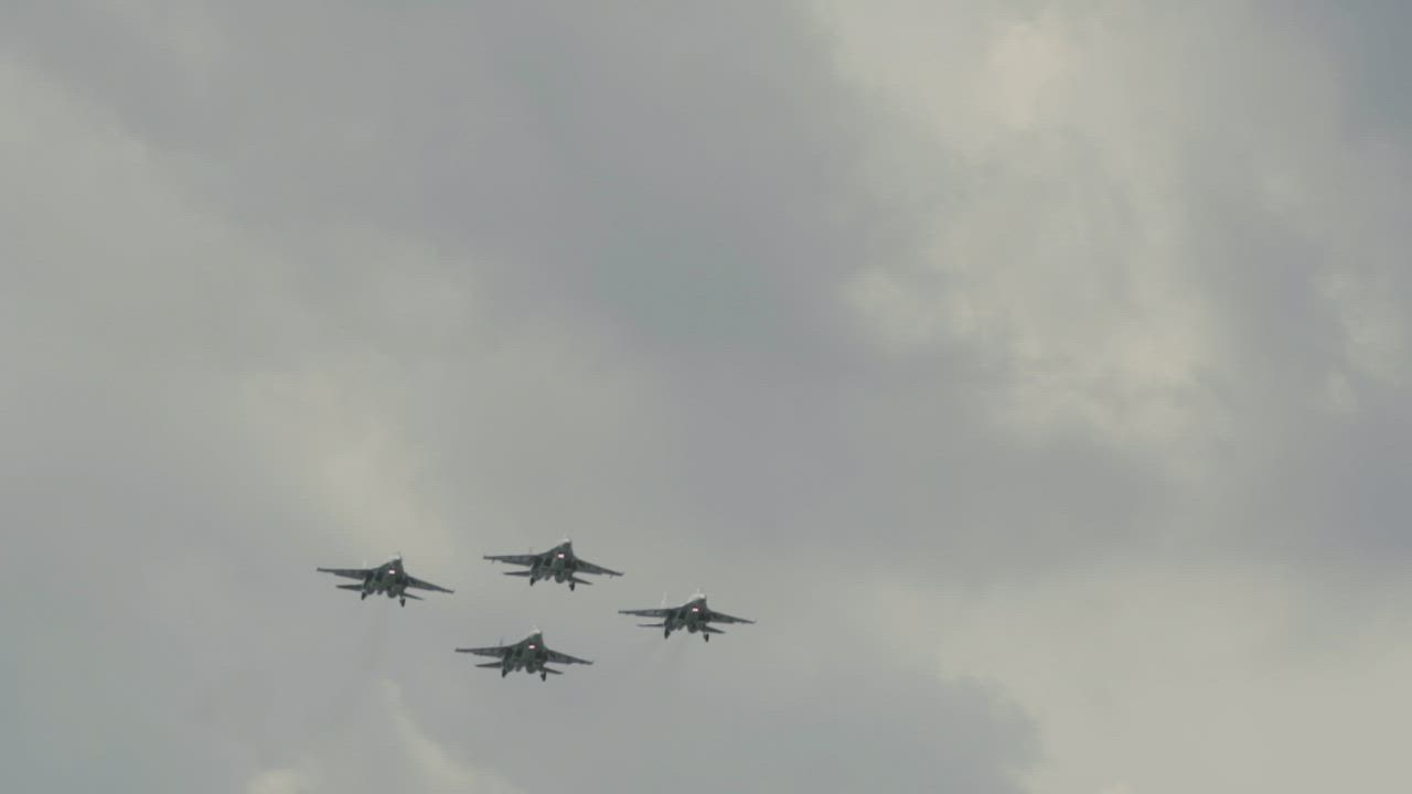 Fighter jets in the sky - Free Stock Video