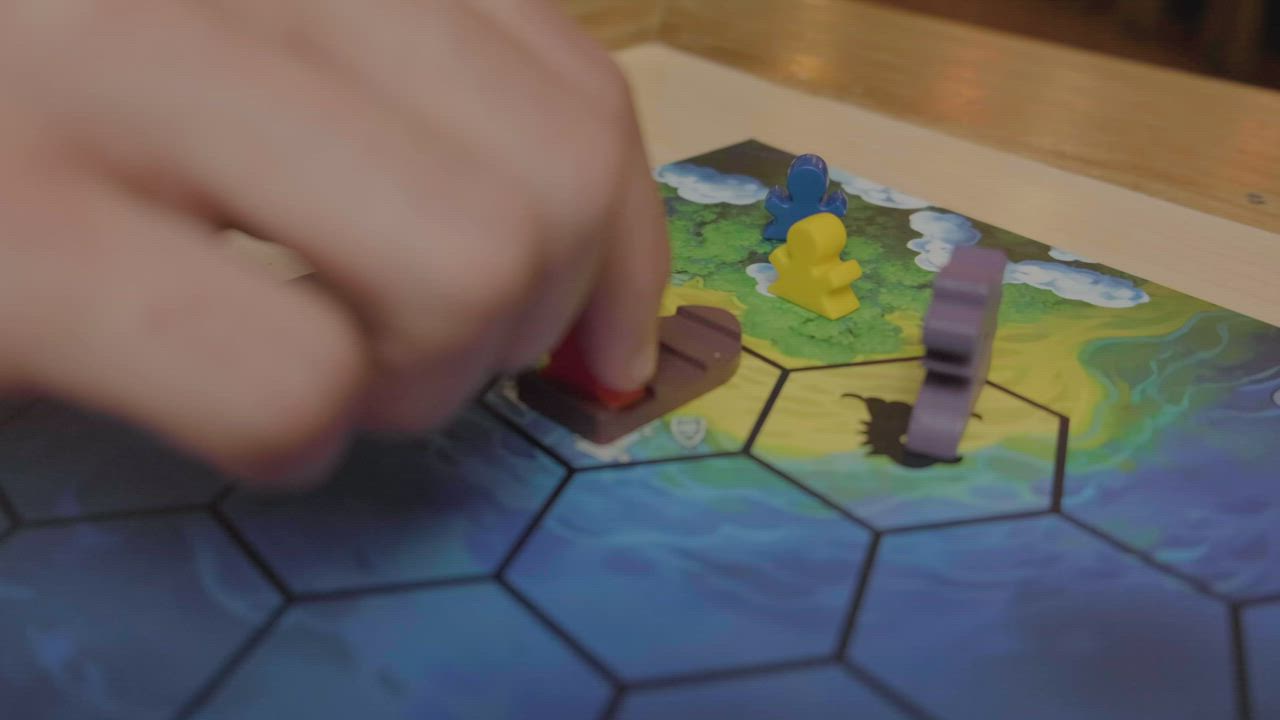 Board of a board game seen from close up - Free Stock Video