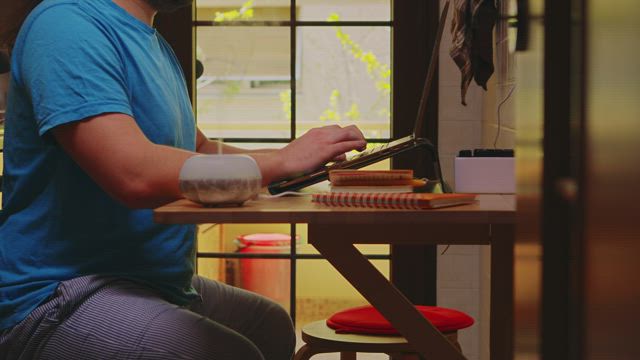 Man working from home.