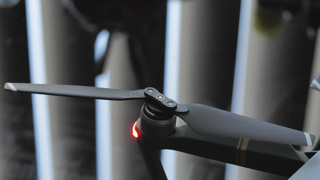 Drone propellers in motion - Free Stock Video