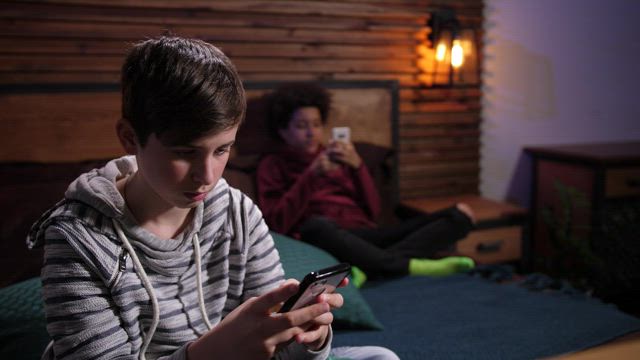 Friends texting.
