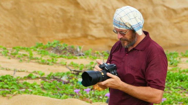 Photographer at work in the wild.