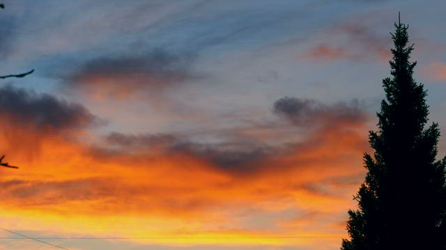 Beautiful colored clouds.
