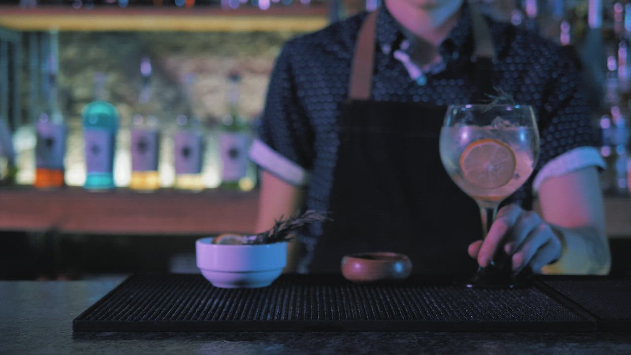 Bartender pouring a drink