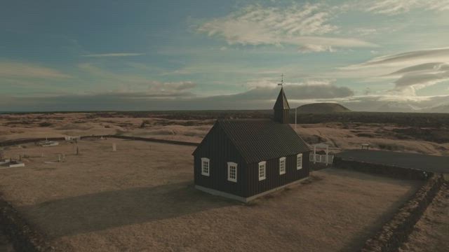 Church and wild landscape.